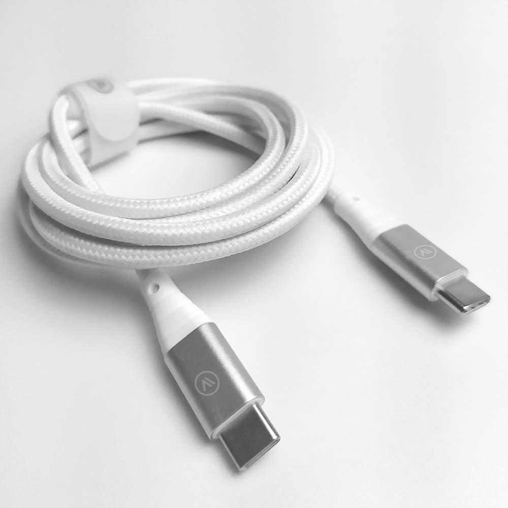 Cabo USB-C para USB-C Hard Cable em Poliéster Branco - Imagem 3