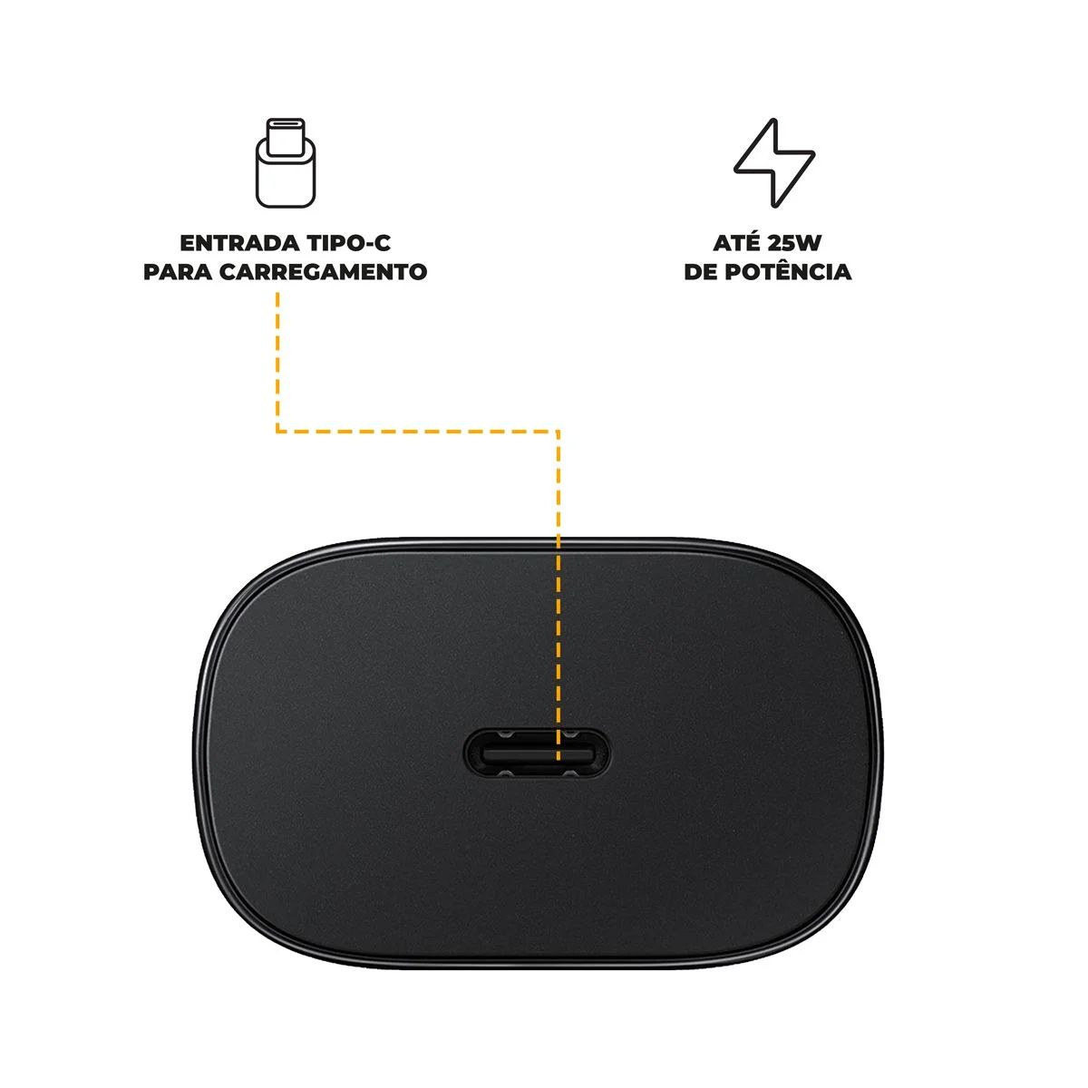 Carregador Turbo Tipo C - QC 3.0 até 25W - Branco - Gshield - Imagem 3